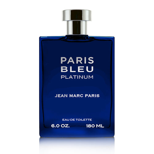 Jean Marc Paris Paris Bleu Homme Eau de Toilette Spray, 3.4 fl. oz., blue,  Men's Cologne, Fresh Cologne, Notes of Bergamot, Lavender and Leather