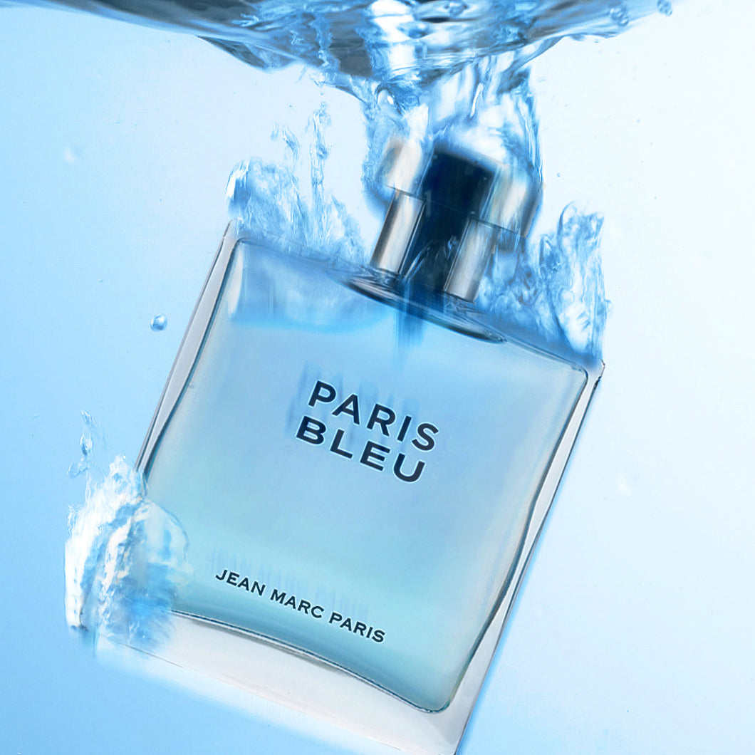 Lavender with smooth bergamot & masculine leather. Paris Bleu, the